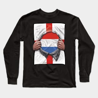 Netherlands Flag English Flag Ripped - Gift for Dutch From Netherlands Long Sleeve T-Shirt